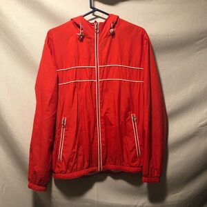 Zara Red Large/Medium Rain jacket/Wind breaker